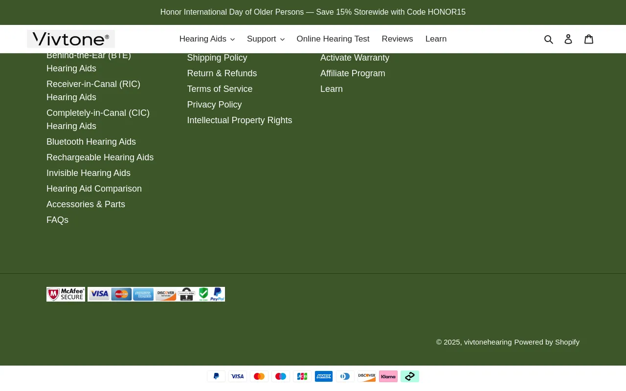 Vivtone Hearing Aids screenshot