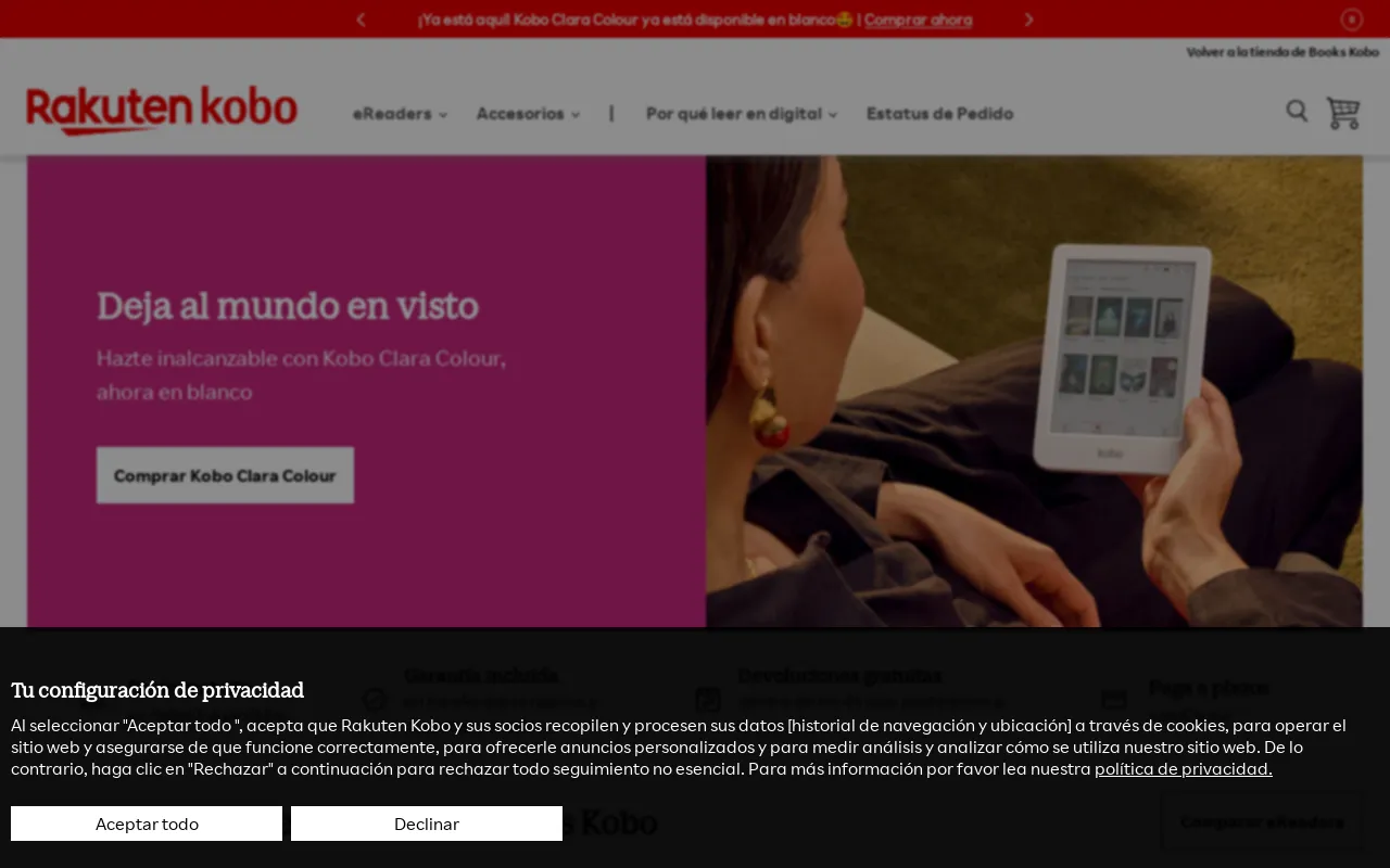 Rakuten Kobo (ES) Tienda de eReaders screenshot
