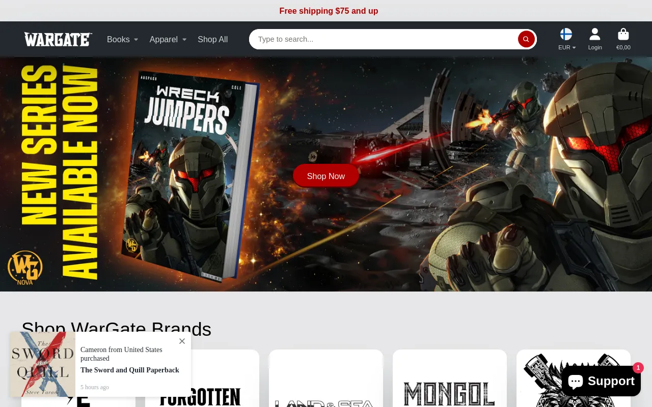 WarGate Books screenshot