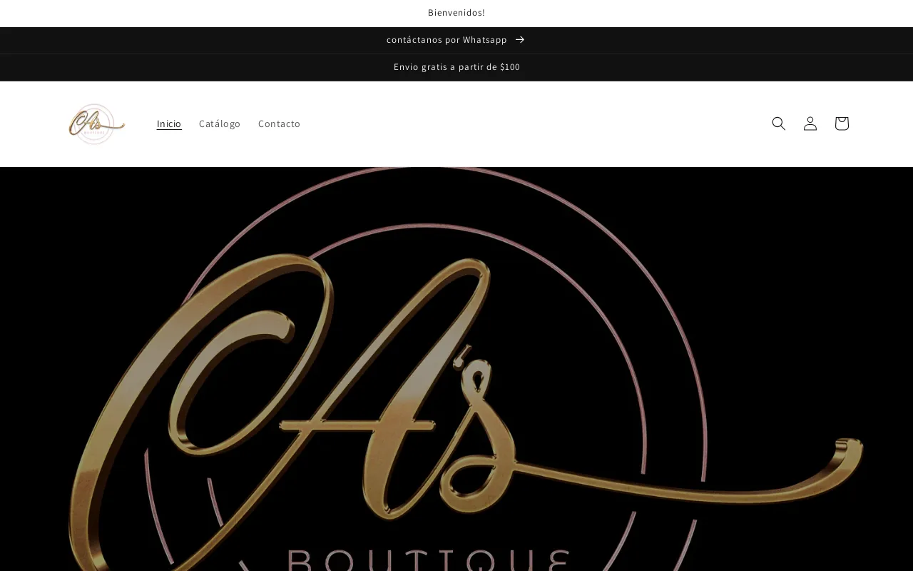 A´s Boutiquee website screenshot
