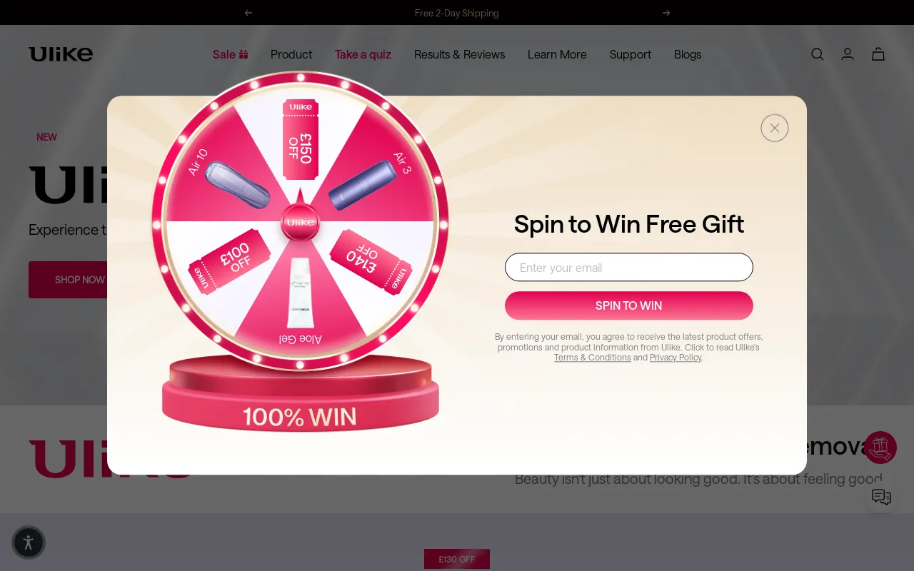 Ulike® UK screenshot