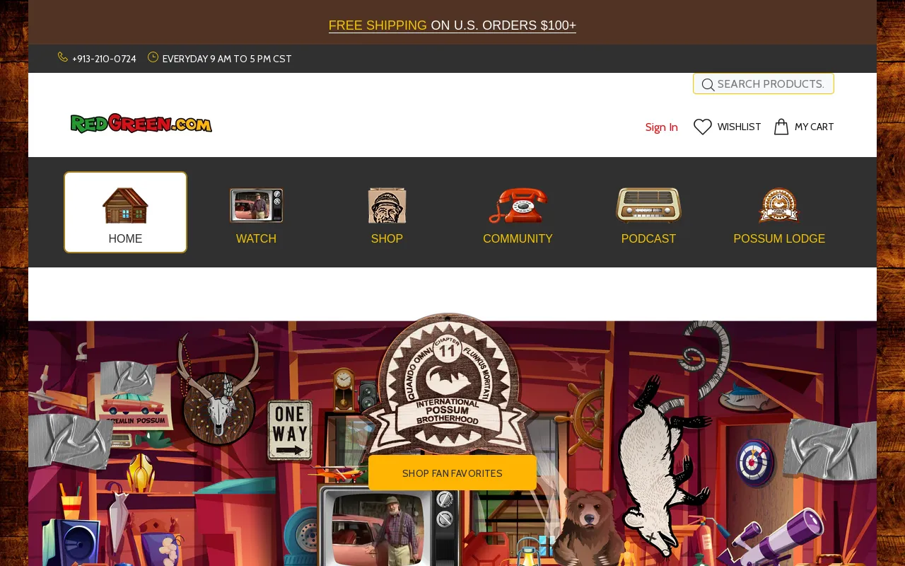 The Official Red Green Website screenshot