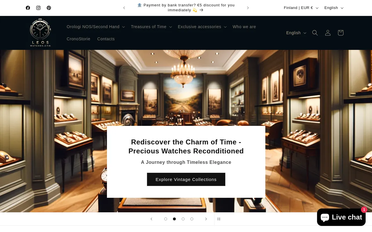 LeosWatches.com screenshot