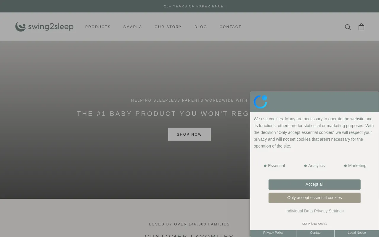 swing2sleep.com screenshot