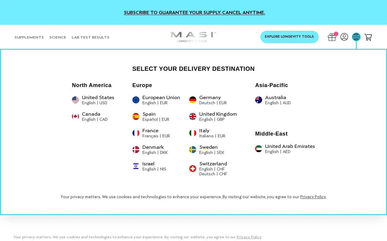 MASI Longevity Science screenshot
