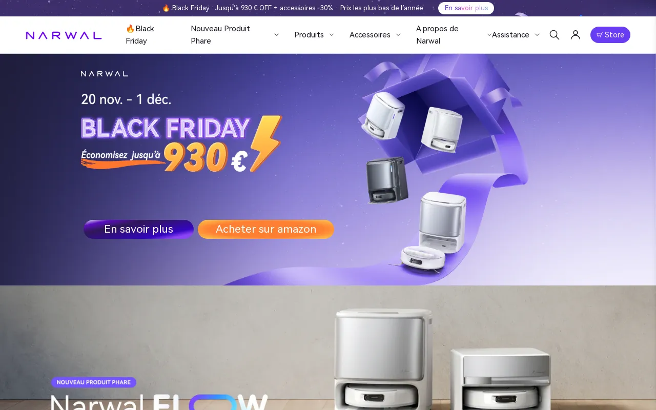 fr.narwal.com screenshot