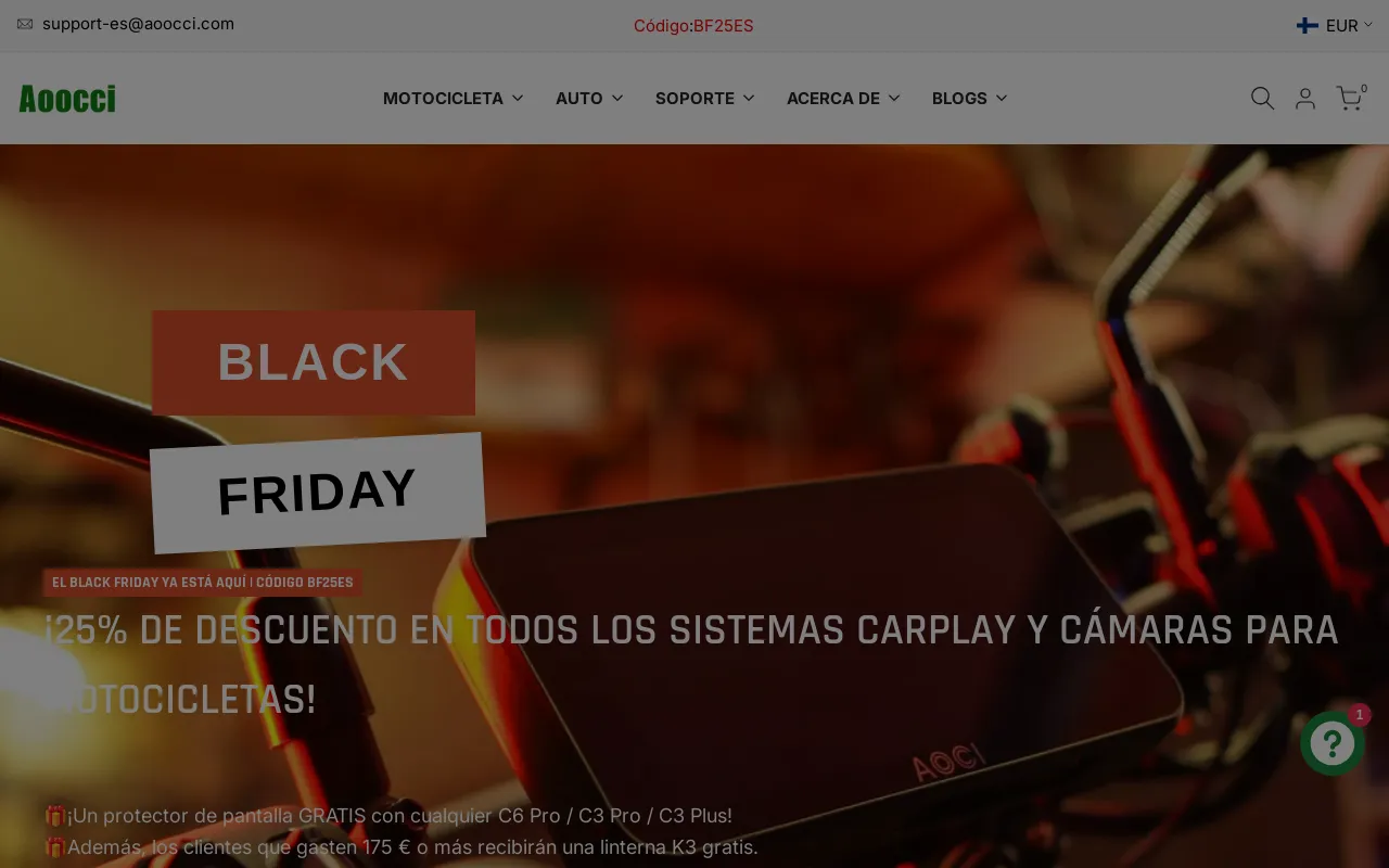 Aoocci España website screenshot