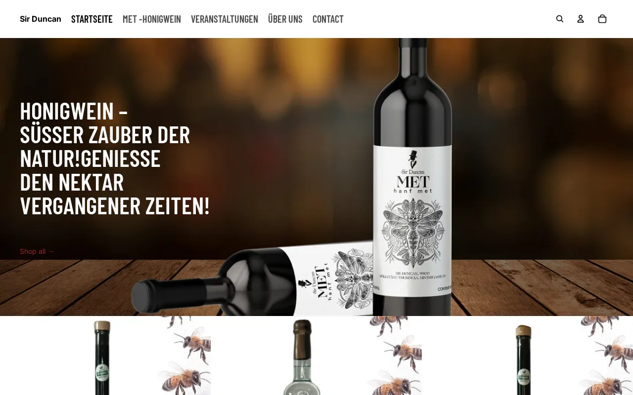 Sir Duncan website screenshot