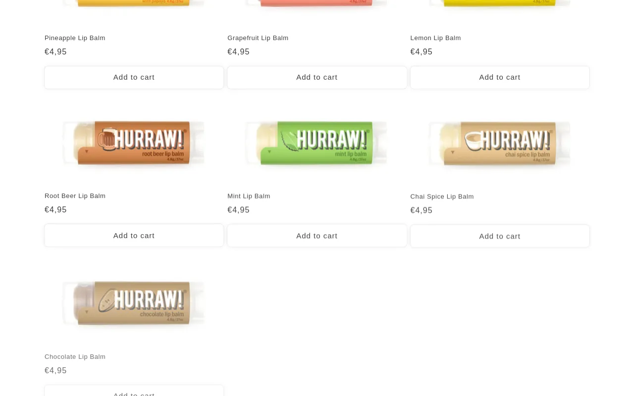 Hurraw! Balm : Vegan lip balm, cruelty-free makeup, & natural deodorant. screenshot