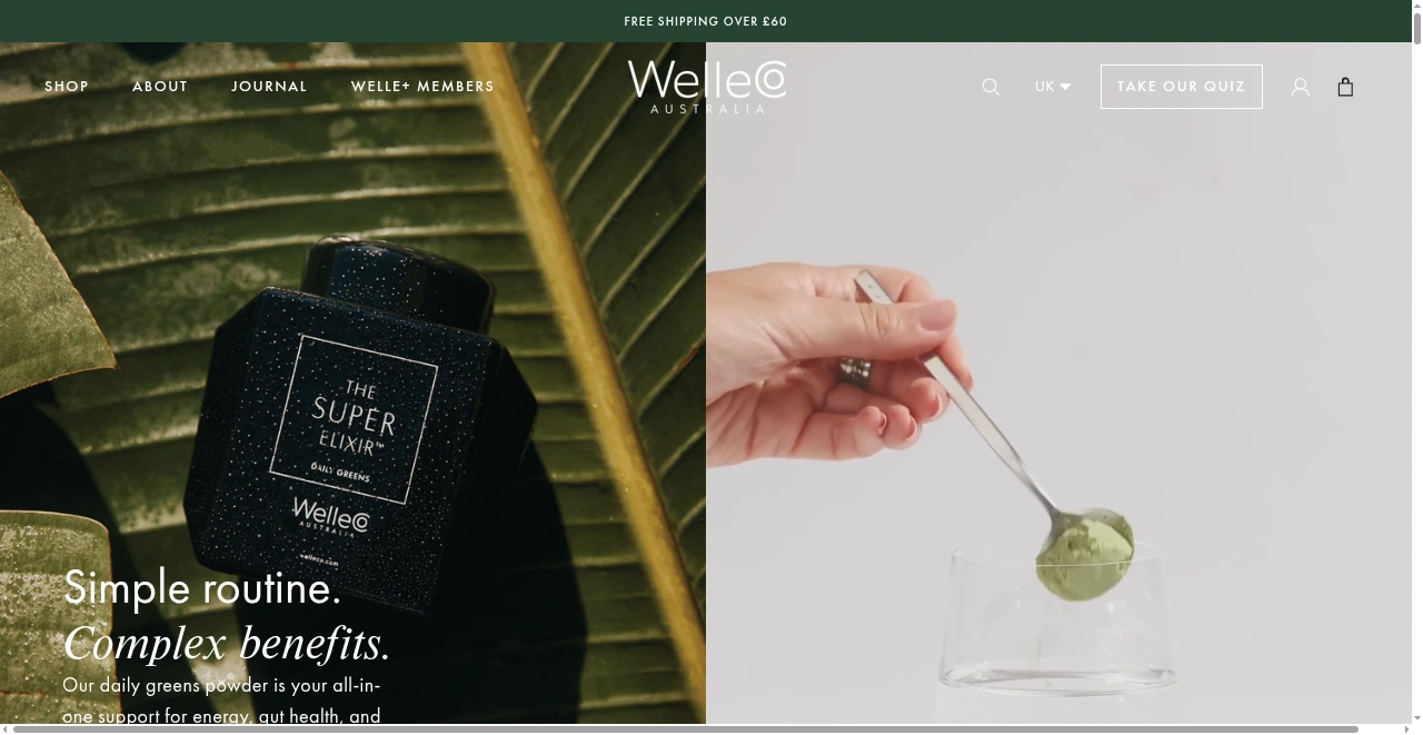 WelleCo UK screenshot