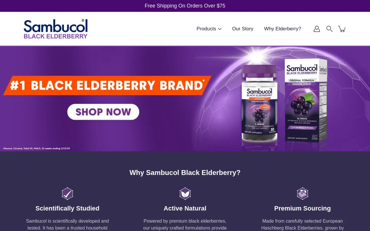 Sambucol USA screenshot