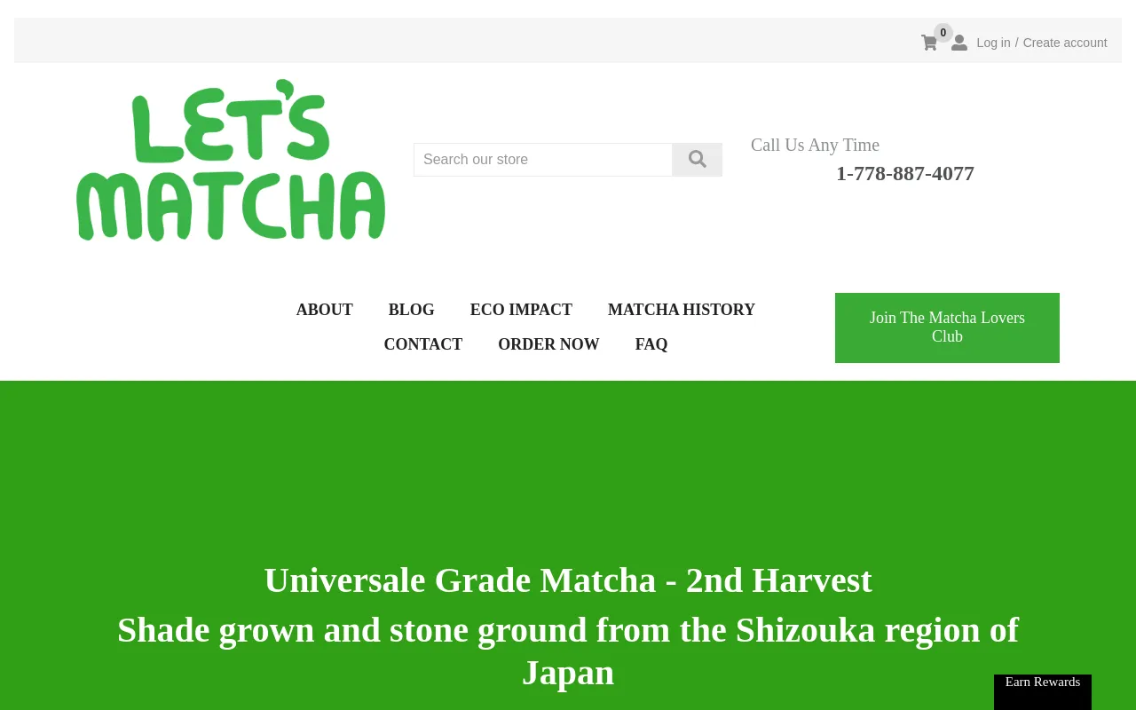 Buy Organic Matcha In Canada - Let's Matcha screenshot