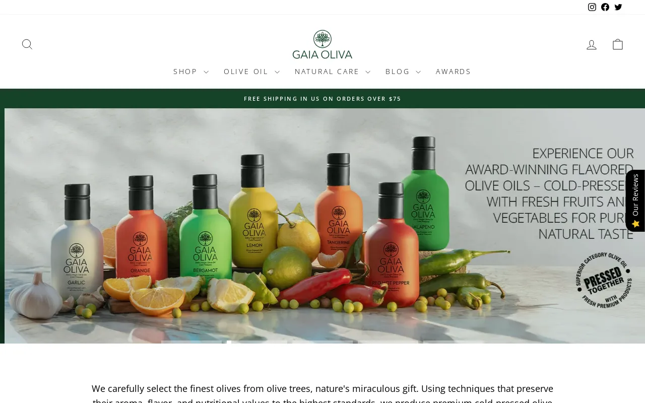 Gaia Oliva website screenshot