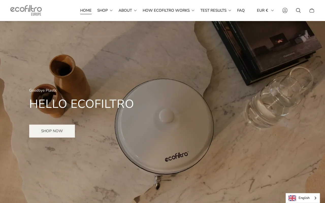 Ecofiltro Europe screenshot