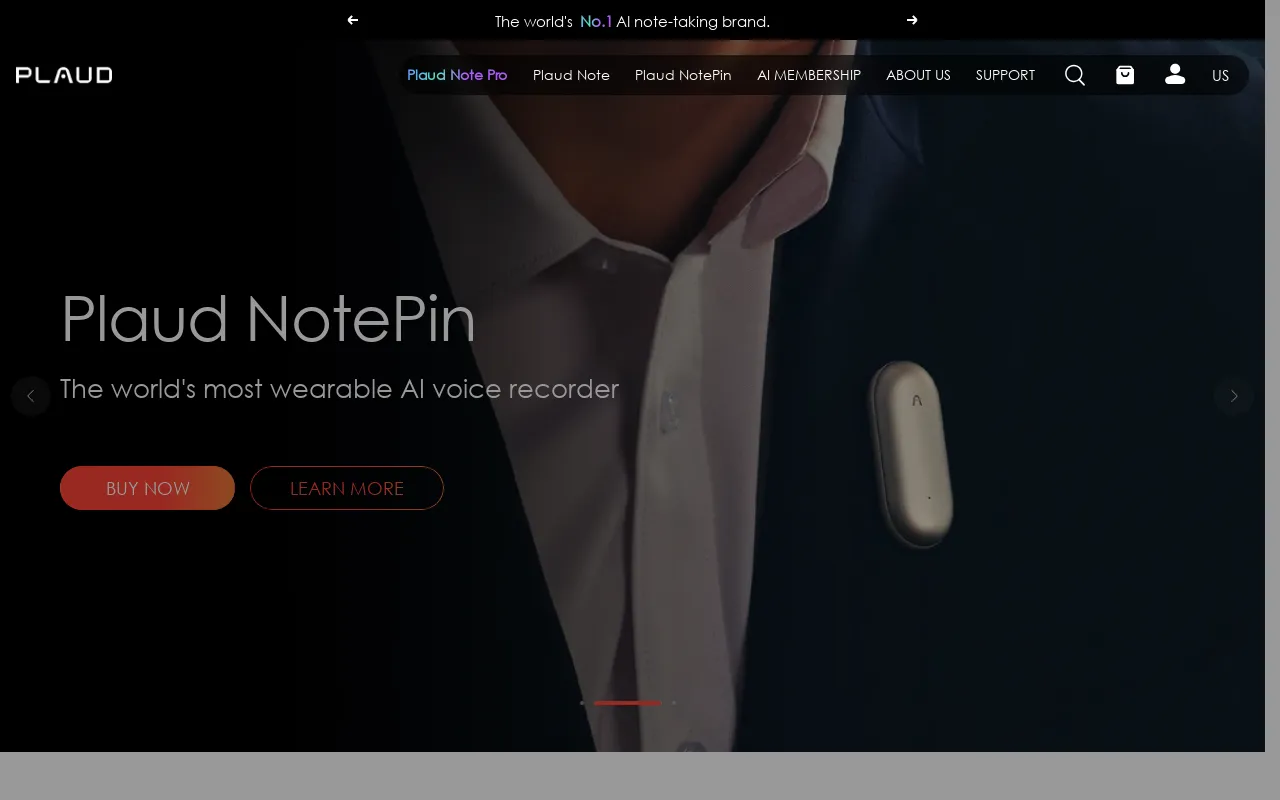 Plaud US screenshot