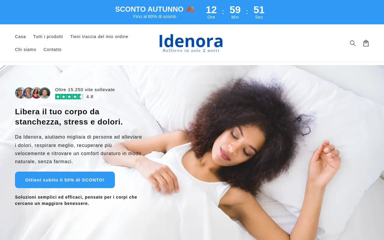 Idenora™ website screenshot