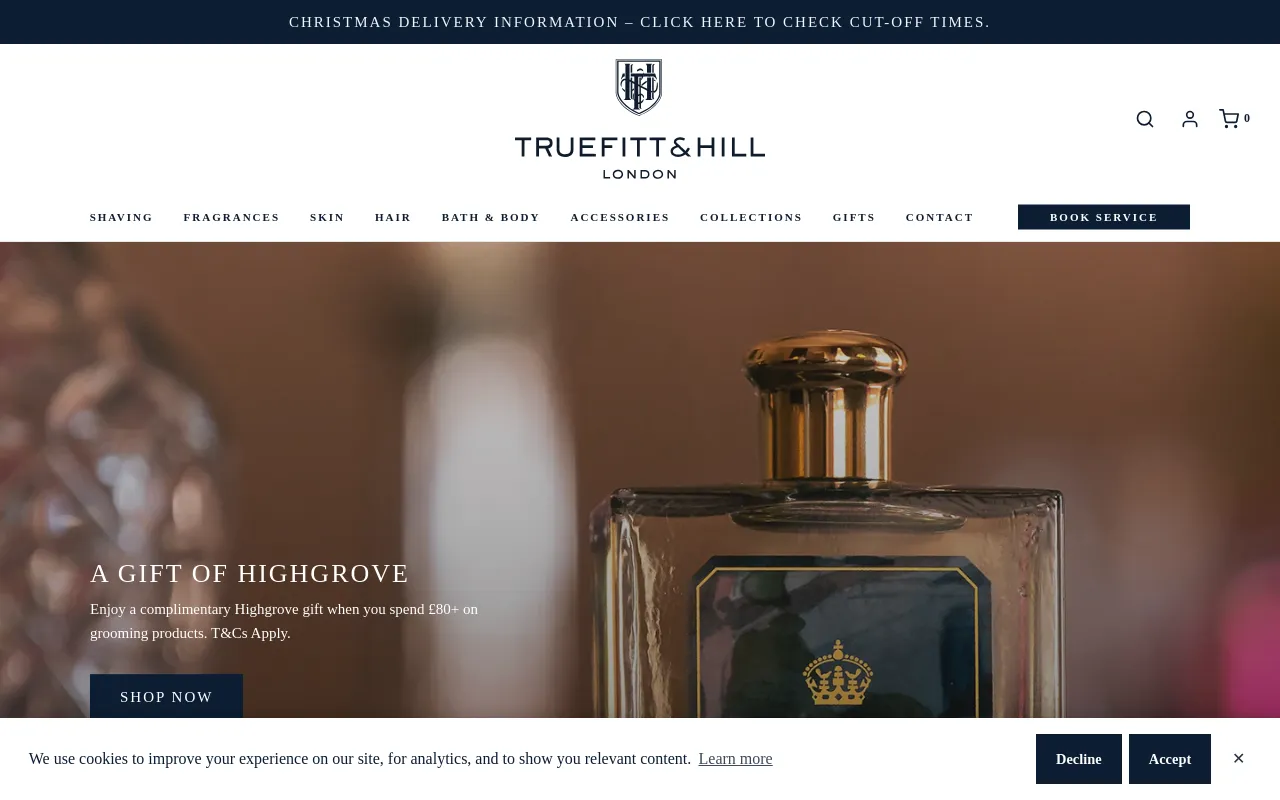 Truefitt & Hill screenshot
