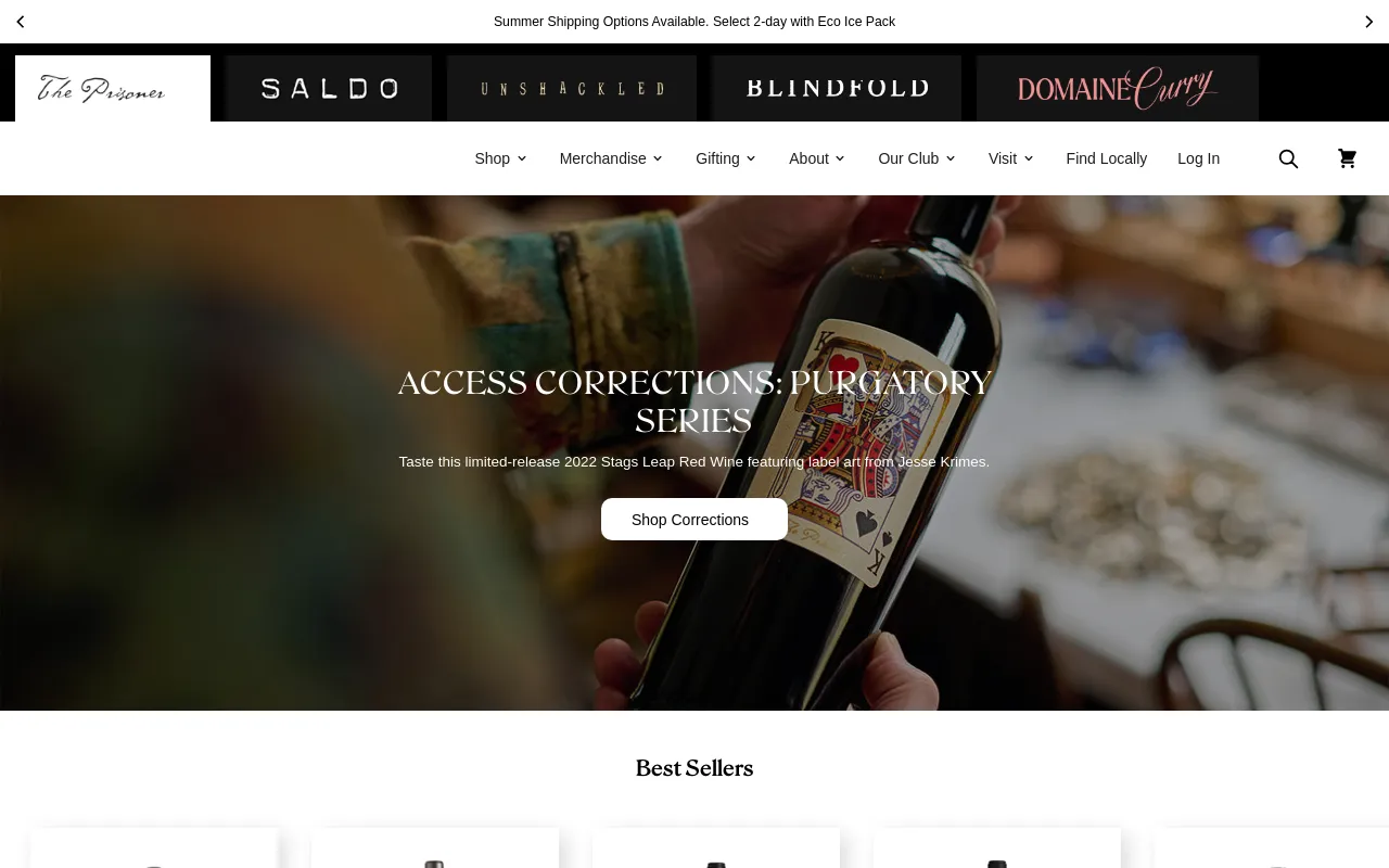 The Prisoner Wine Company screenshot