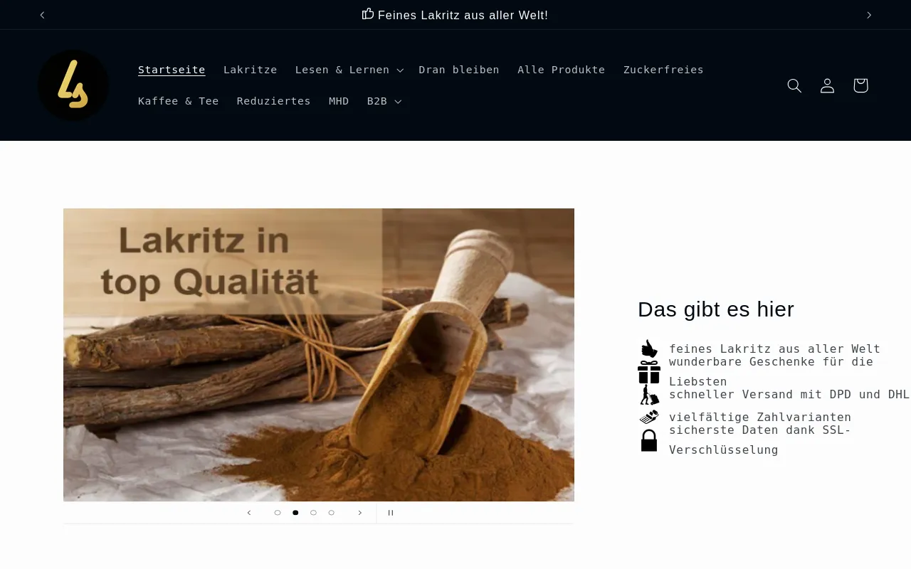 Lakritz-Spezialitäten screenshot