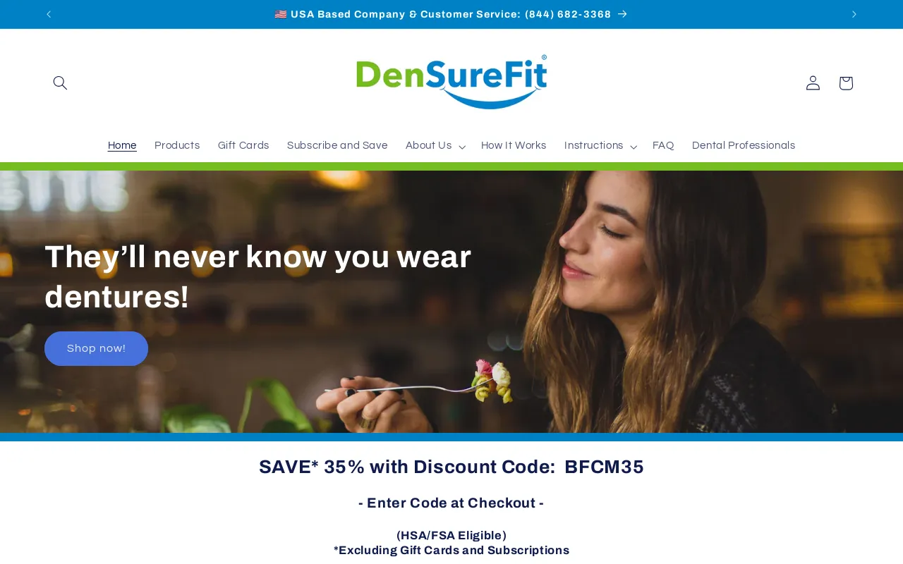 Densurefit.com screenshot