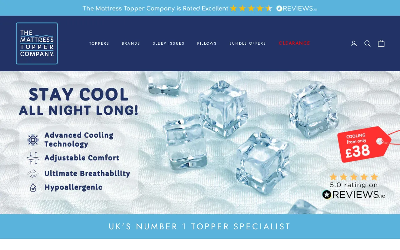 The Mattress Topper Company screenshot