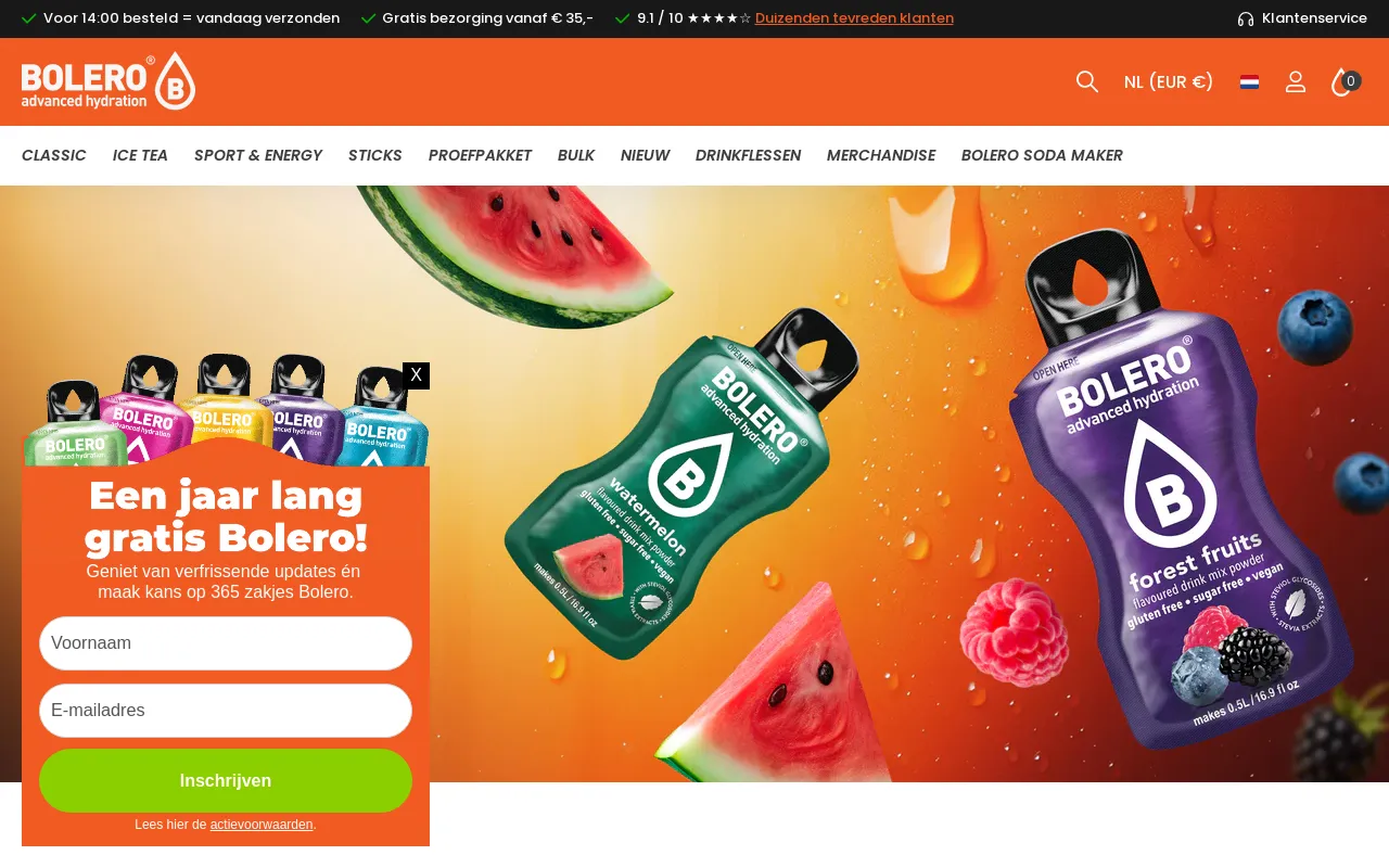 Bolero Limonade Winkel website screenshot