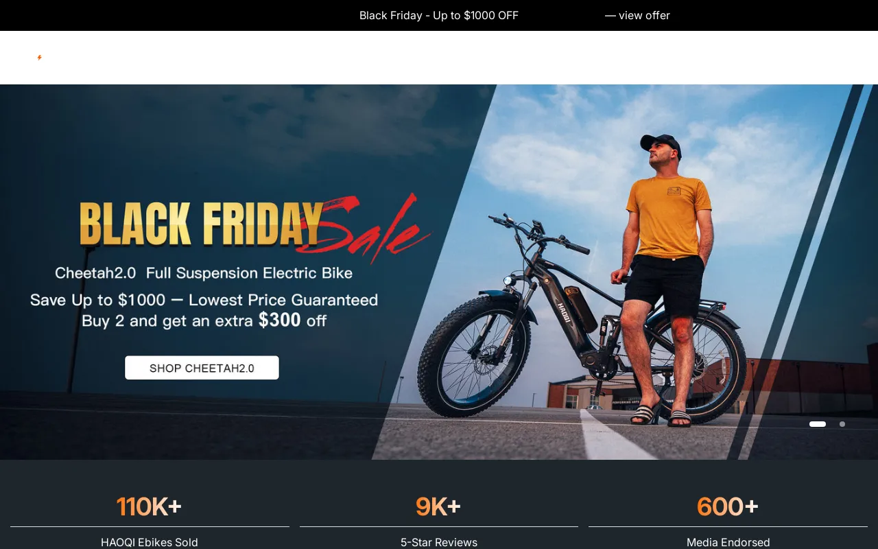 Haoqiebike.com screenshot