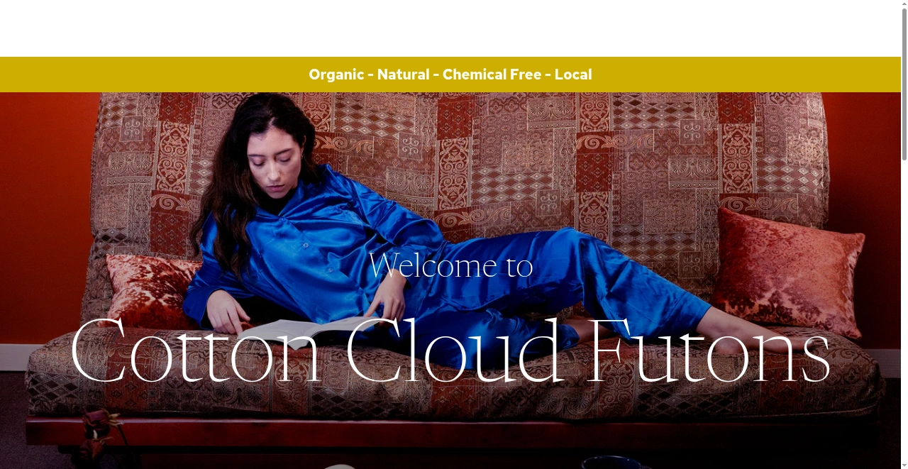 Cotton Cloud Futons website screenshot