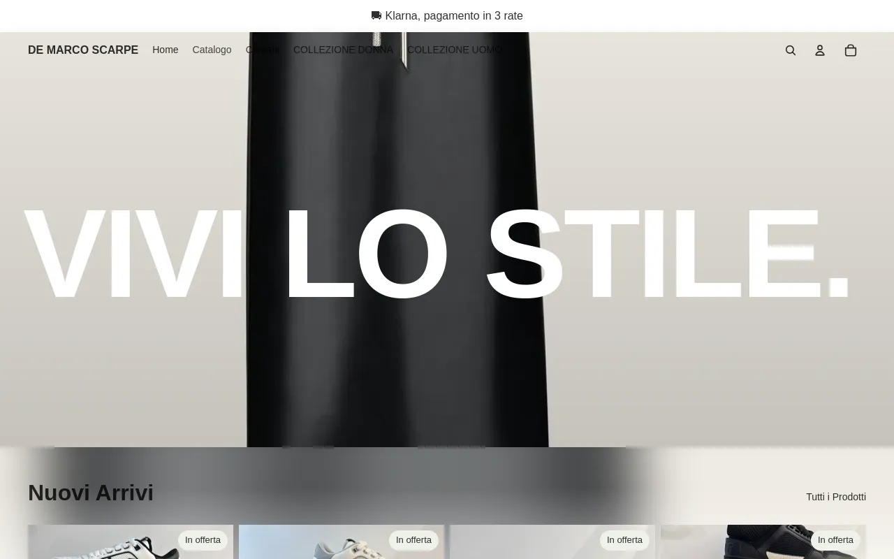 DE MARCO SCARPE screenshot