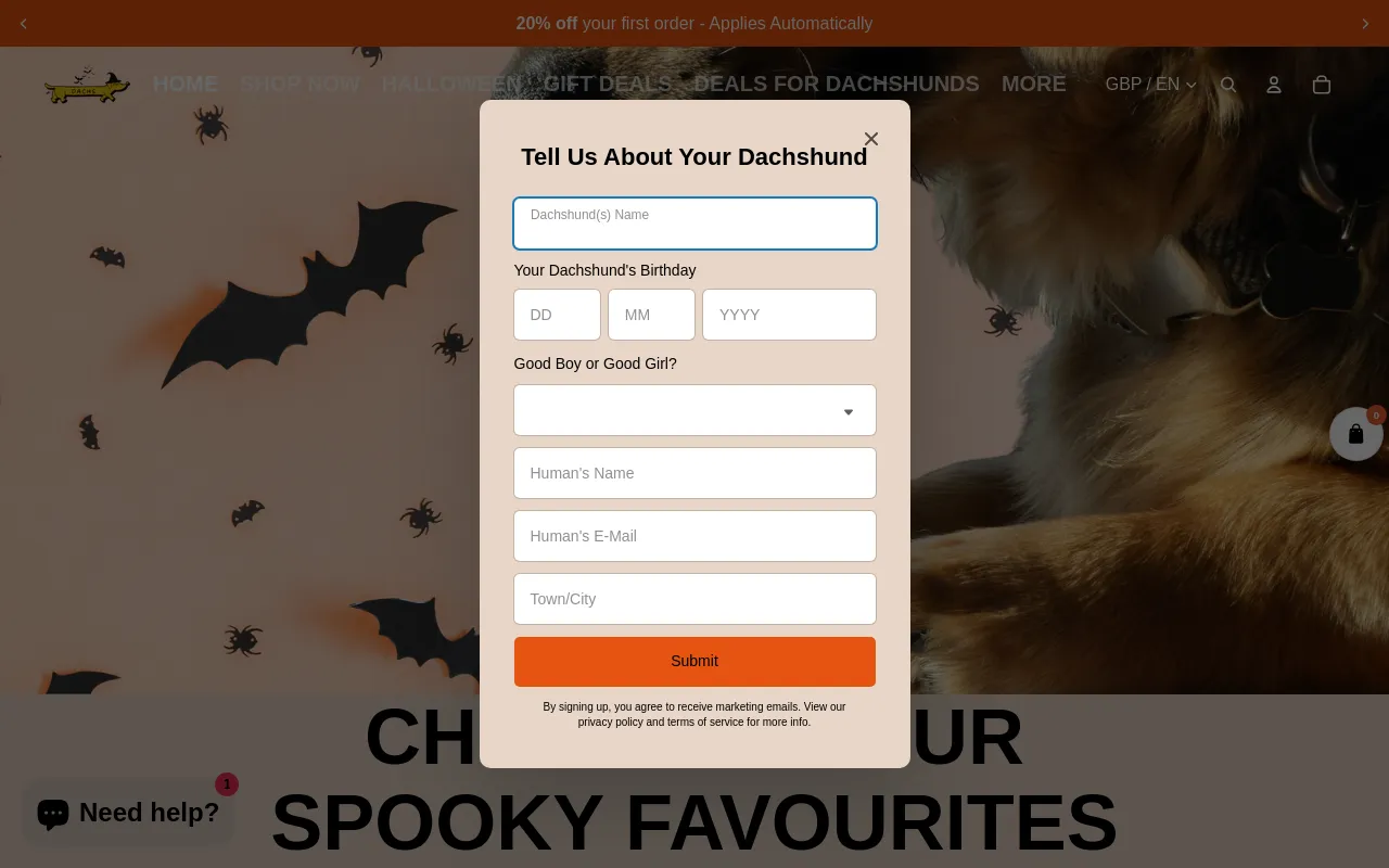 Dachs | The Dachshund Store screenshot