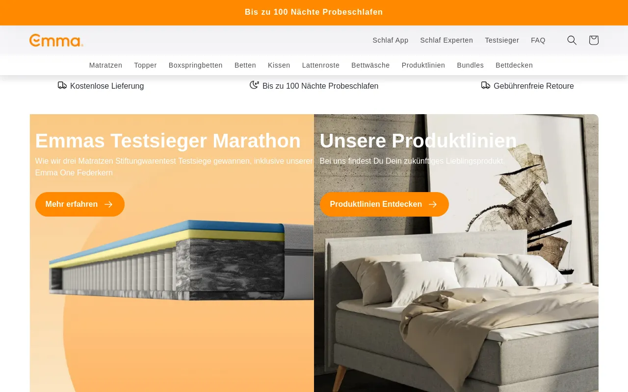 Emma Sleep Germany Physical Store screenshot