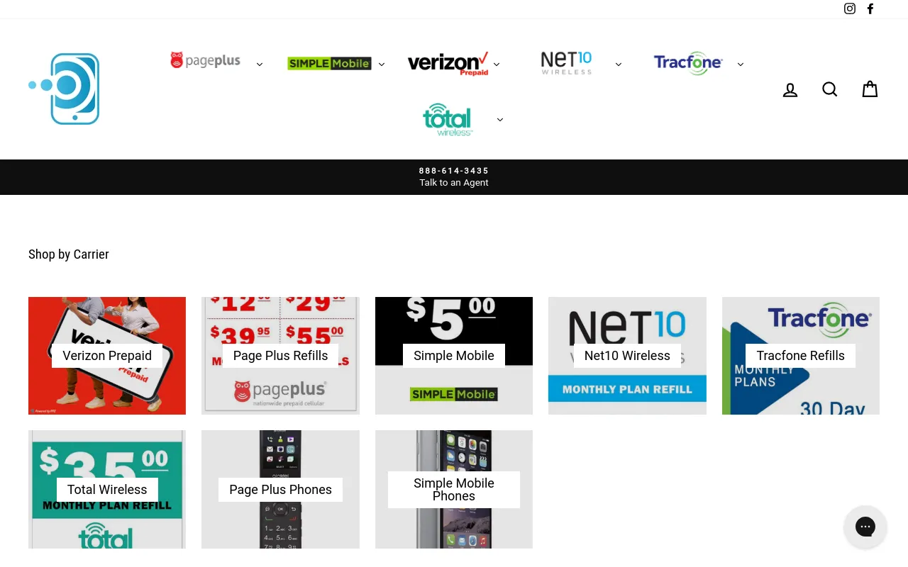 prepaidphonezone.com screenshot