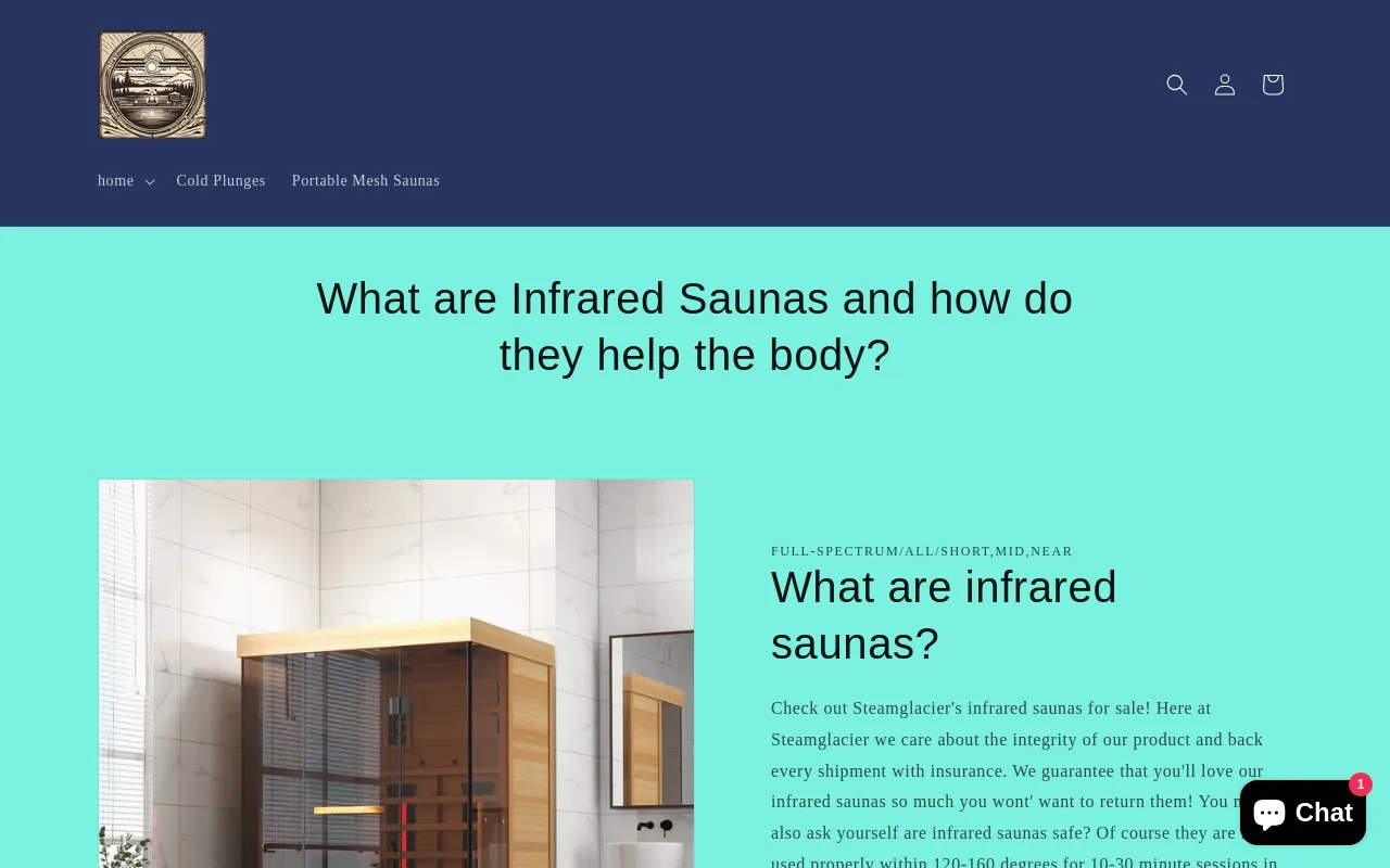 SteamGlacier-Infrared Saunas/Ice baths screenshot