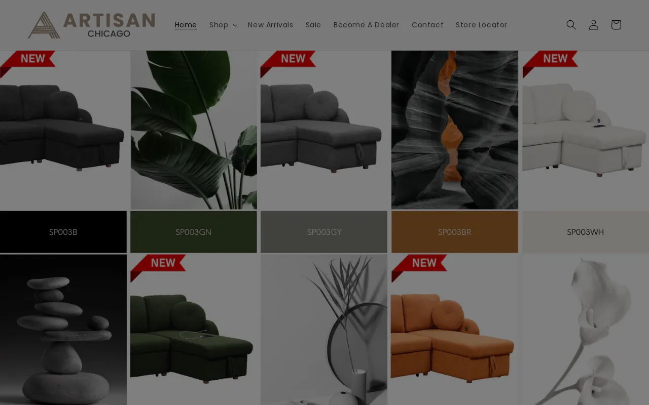 Artisan Chicago website screenshot
