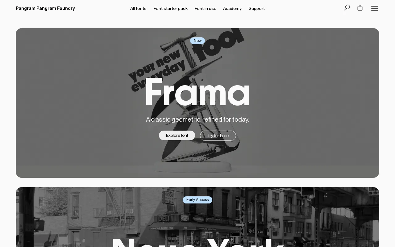 Pangram Pangram Foundry screenshot