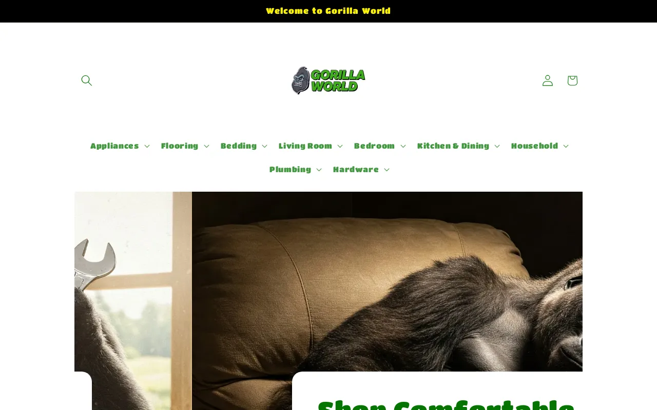 gorillaworldshop.com website screenshot