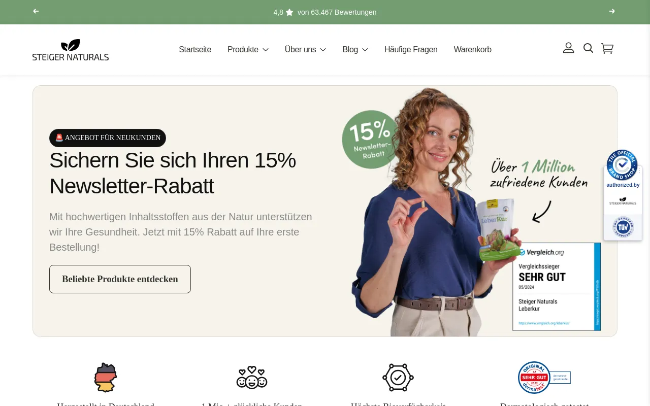 Steiger Naturals screenshot