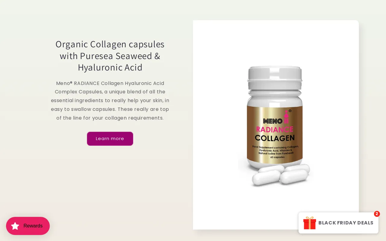 Menocollection website screenshot