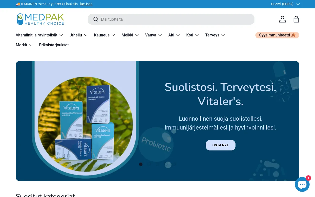 Medpak website screenshot