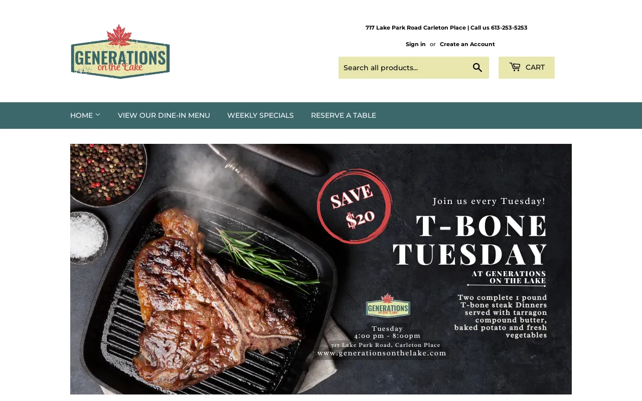 Generations on the Lake website screenshot