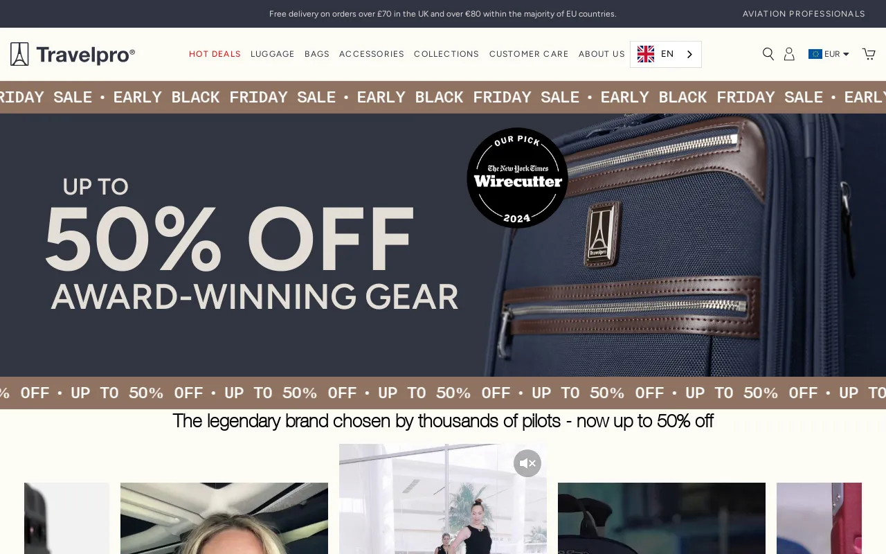 Travelpro® Europe screenshot