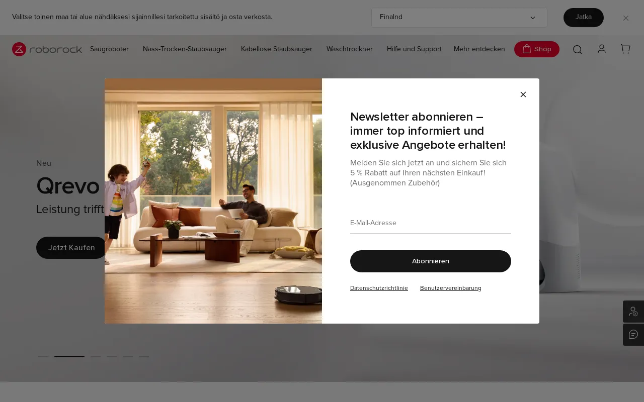 Roborock Deutschland Official Site screenshot