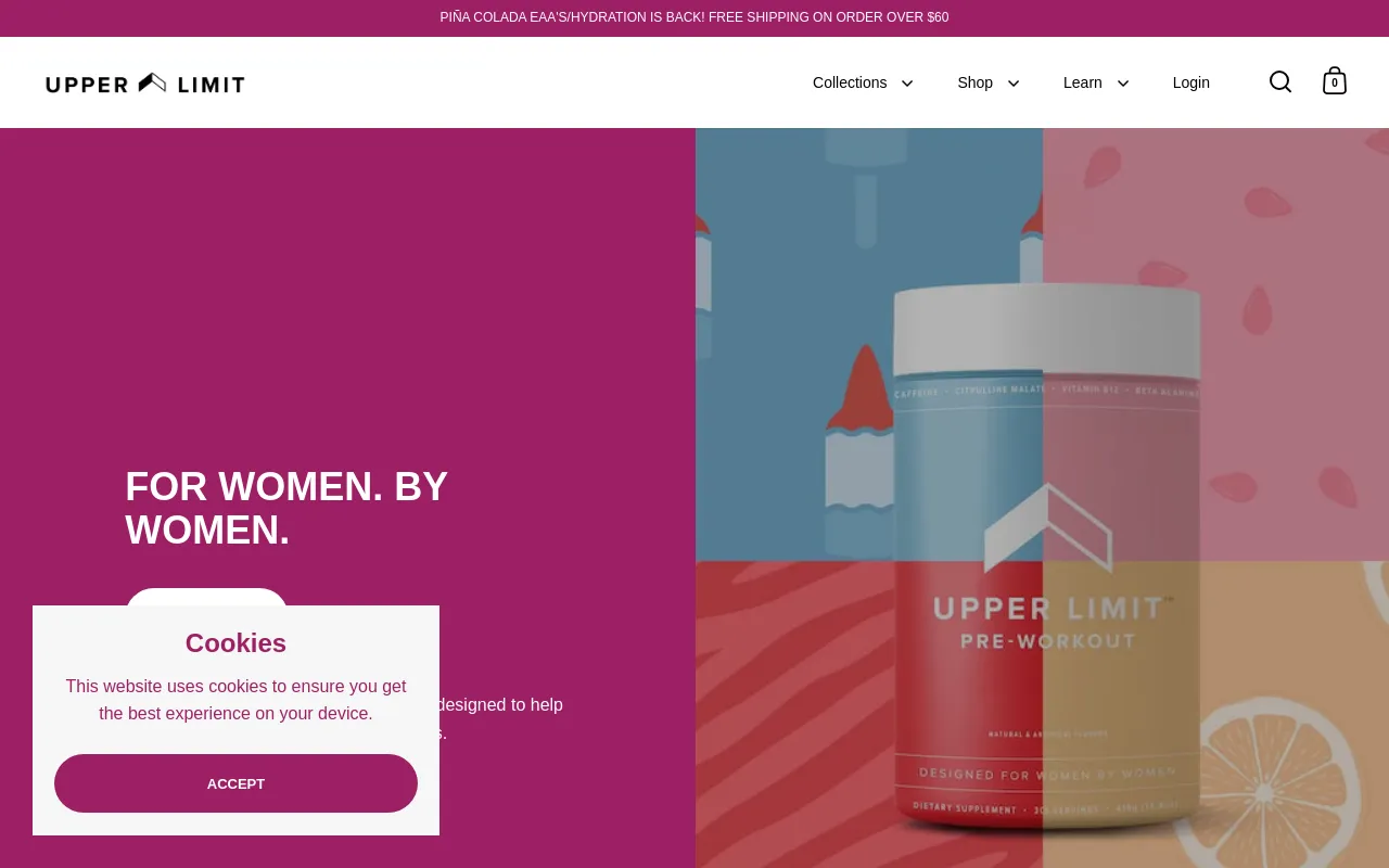 upperlimitsupplements.com screenshot