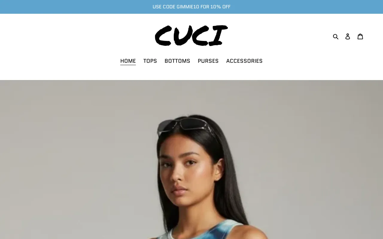 SHOP CUCI LLC website screenshot