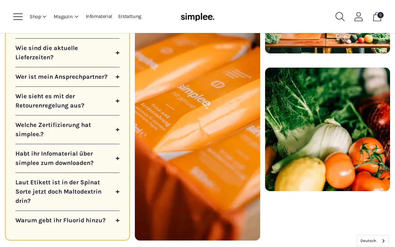 Simply Real Nutrition GmbH website screenshot