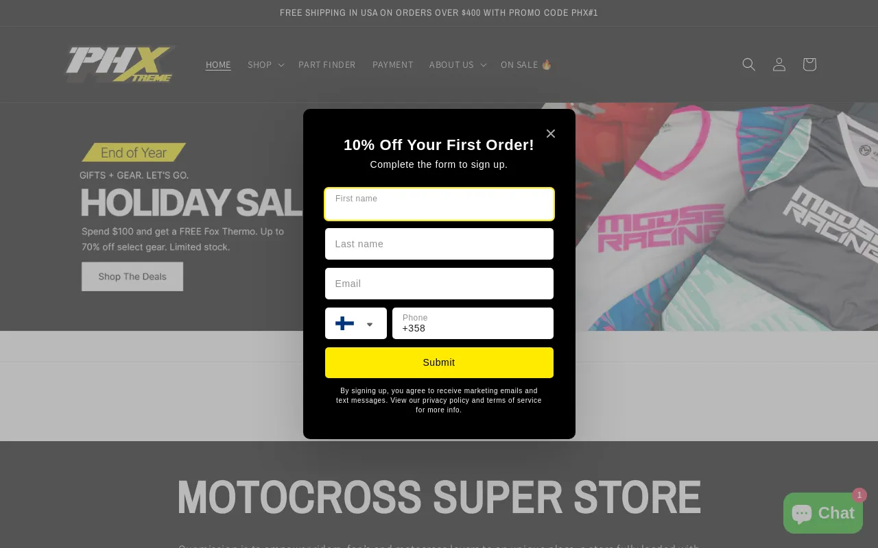 PHXTREME website screenshot