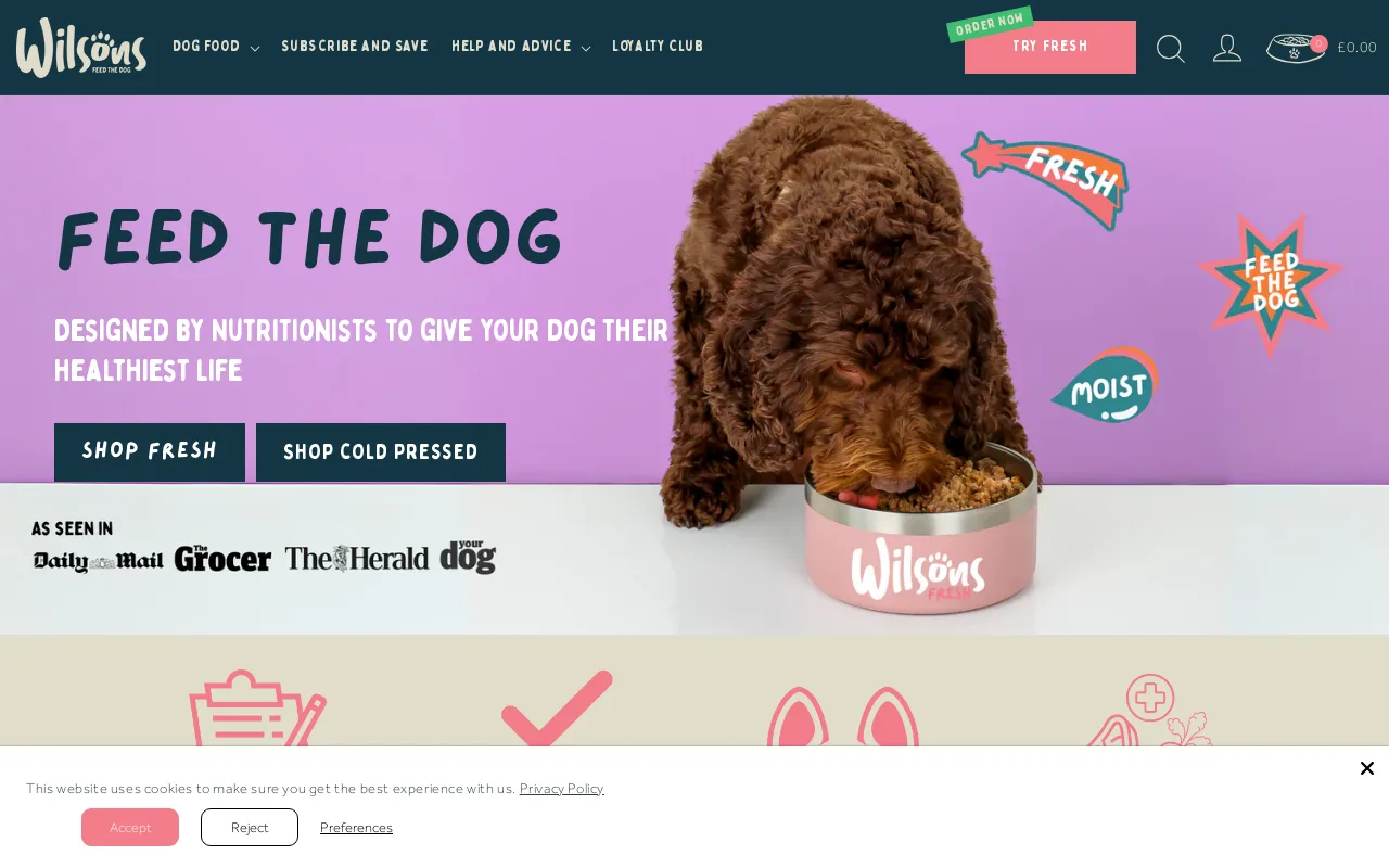 Wilsons Pet Food screenshot