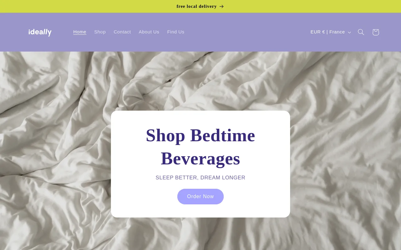 Ideally Beverages screenshot