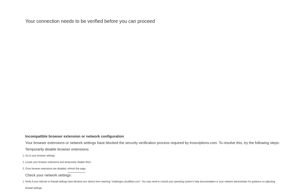 Troscriptions® screenshot