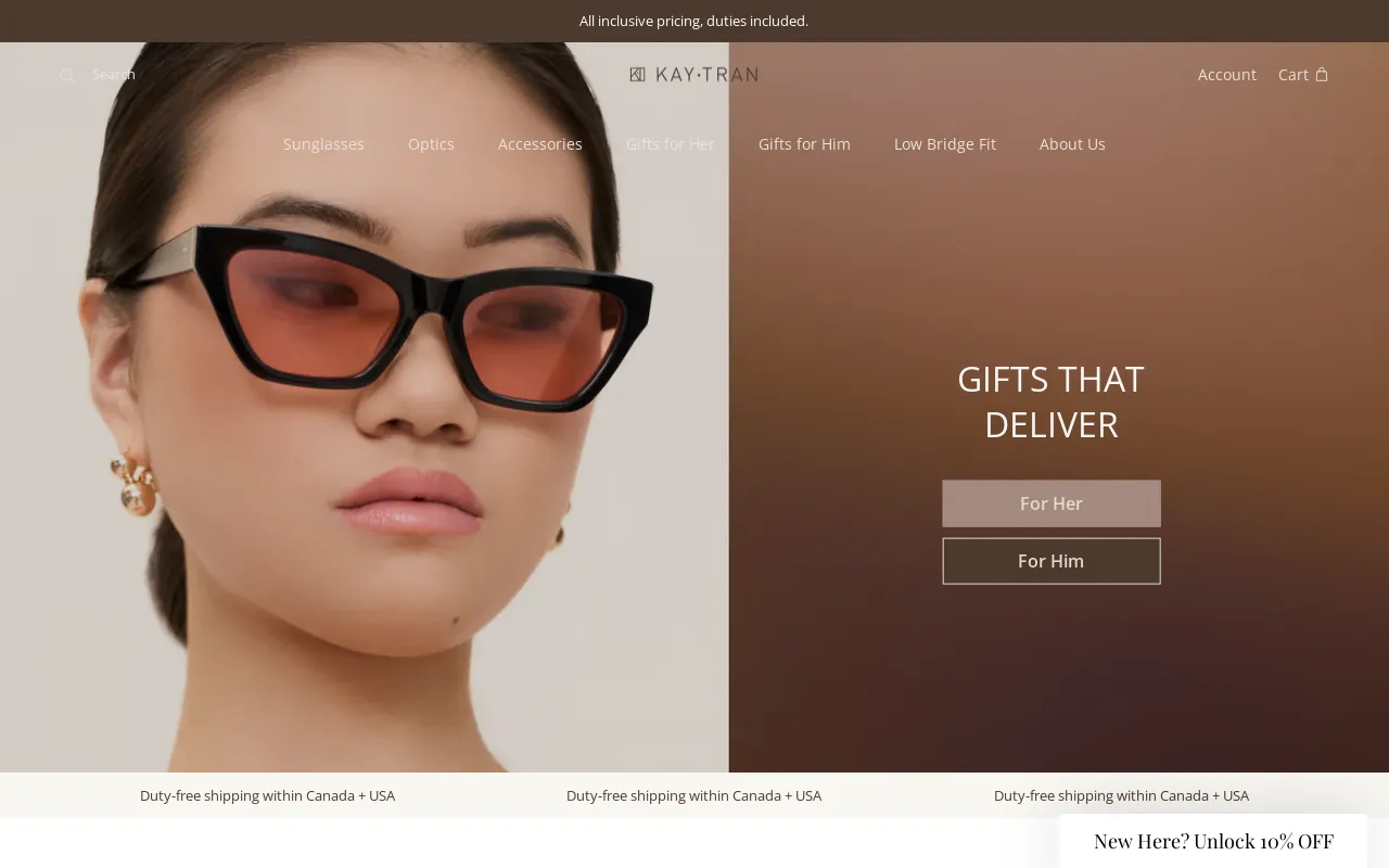 KayTran Eyewear screenshot